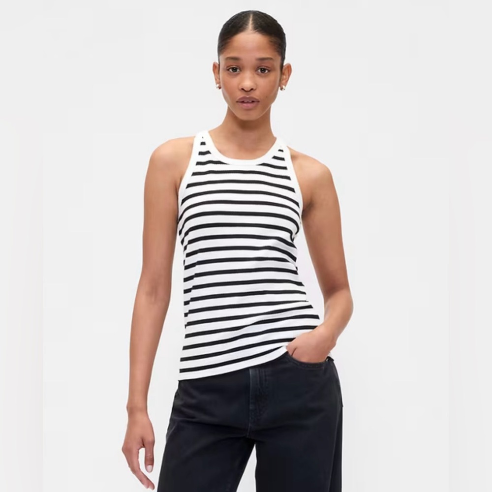 Gap Ribbed High Neck Tank